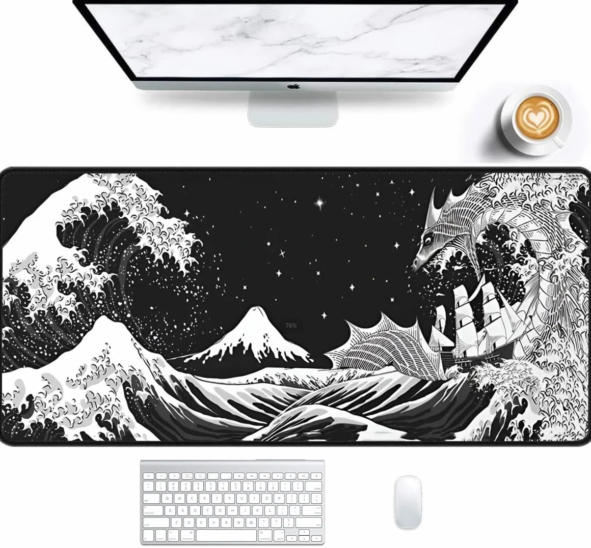 Gamingowa podkładka pod mysz XXL 900 x 400 mm wodoszczelna antypoślizgowa szyte krawędzie