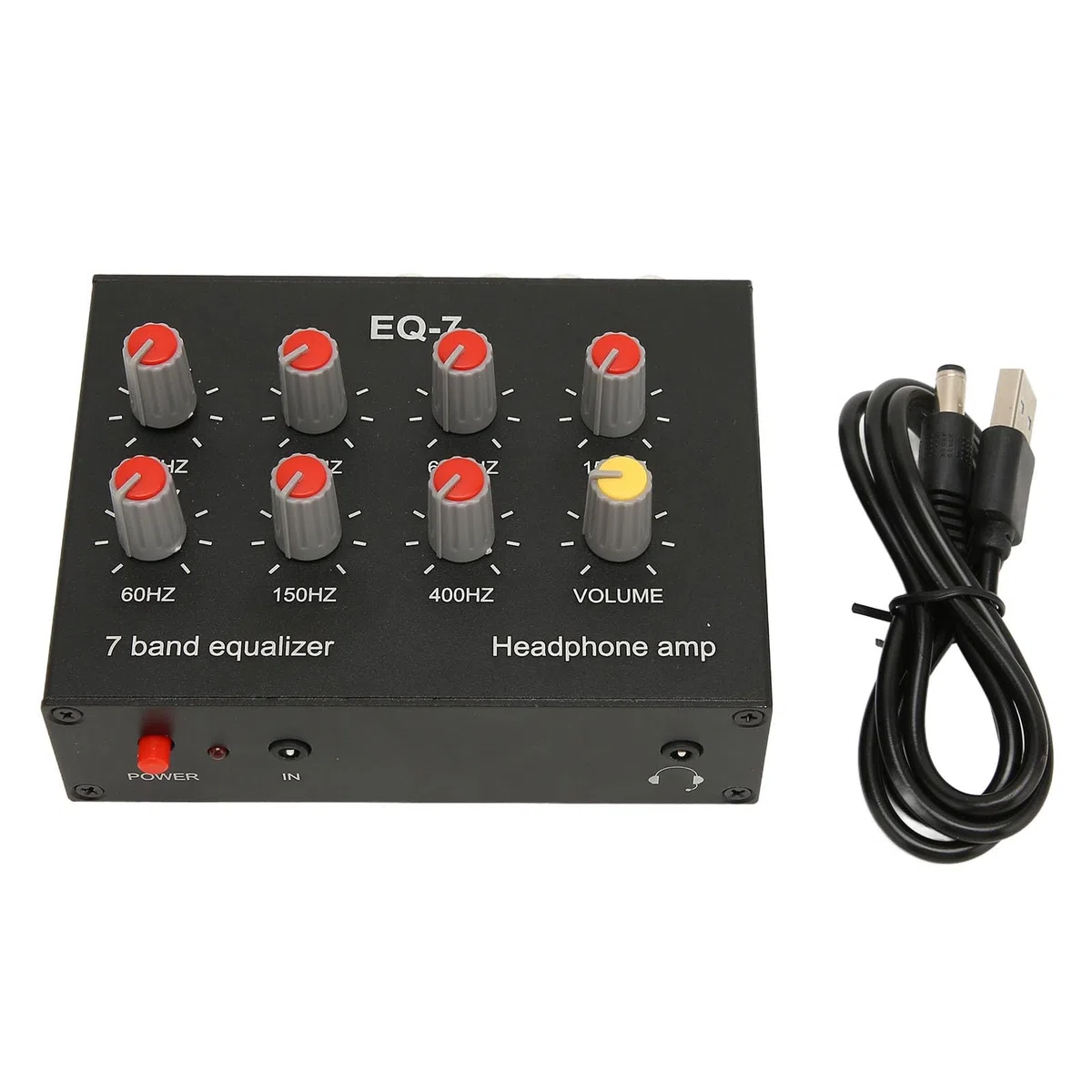 EQ 7 pasmowy Korektor Graficzny Audio w Samochodzie, Regulacja Wysokich Tonów Niskich 12 DB Dwukanałowy Korektor Graficzny, Wejście 3,5 Mm Korektor Samochodowy Audio Wzmacniacz