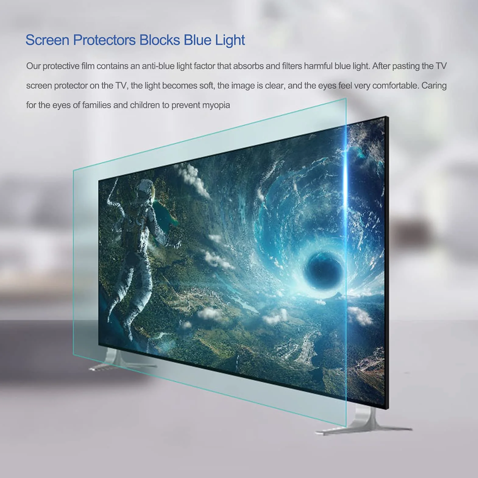 1269 - 75 cali ochrona ekranu przed oślepianiem, filtr przeciwodblaskowy do ekranu telewizora - bez odcisków palców, do LCD, LED, 4K OLED i QLED HDTV, 58" 1269 * 721