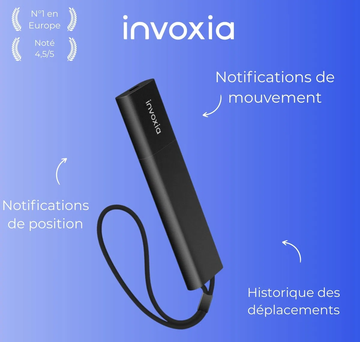 Invoxia Tracker GPS Pro bez karty SIM, z alarmem antykradzieżowym w czasie rzeczywistym, długi czas eksploatacji, do samochodów, motocykli, toreb, dzieci, osób starszych, wartościowych przedmiotów,