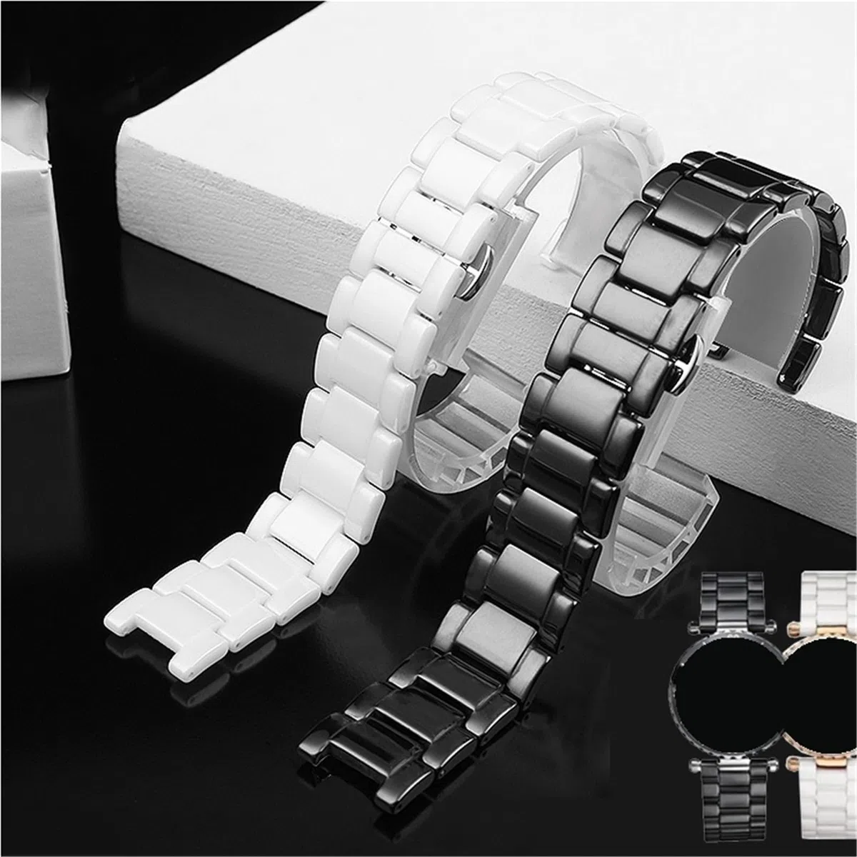 Ceramiczny pasek do zegarków 20 * 11mm 18 * 10mm 16 * 8mm Akcesoria do smartwatchów dla mężczyzn i kobiet