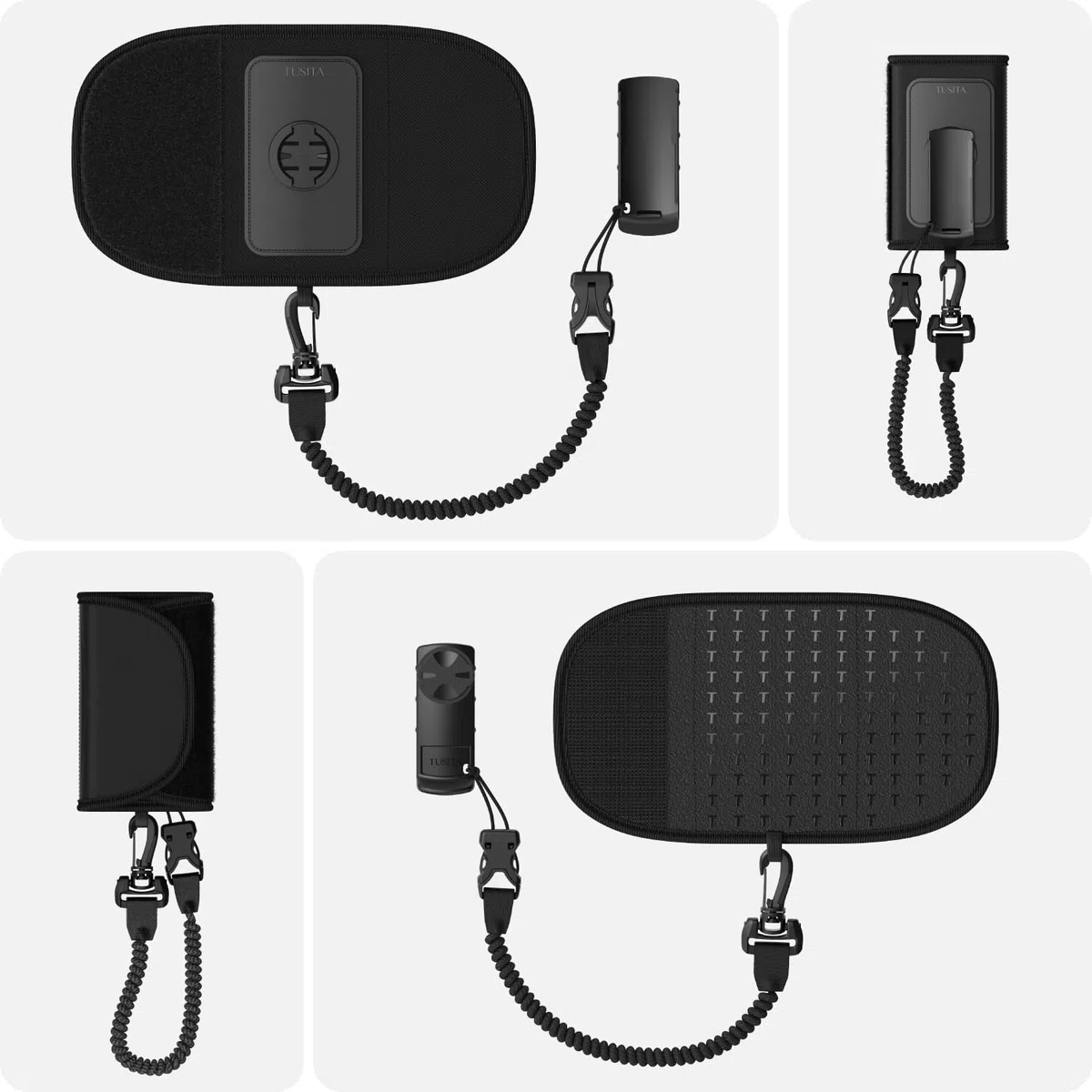 TUSITA Linka Zabezpieczająca do Plecaka Akcesori Kompatybilny z Garmin Handheld GPS Urządzeniami - Uchwyt na Pasek na Ramię z Ochraniacz na Ramię - Uchwyt na Pasek System Mocowania
