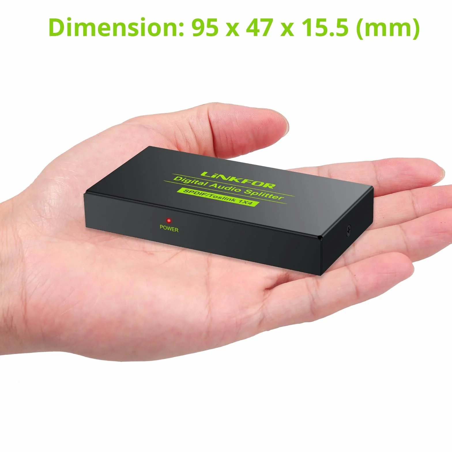 LiNKFOR Optyczny przełącznik audio 4x1 Toslink SPDIF światłowód cyfrowy rozdzielacz LPCM2.0 DTS Dolby-AC3
