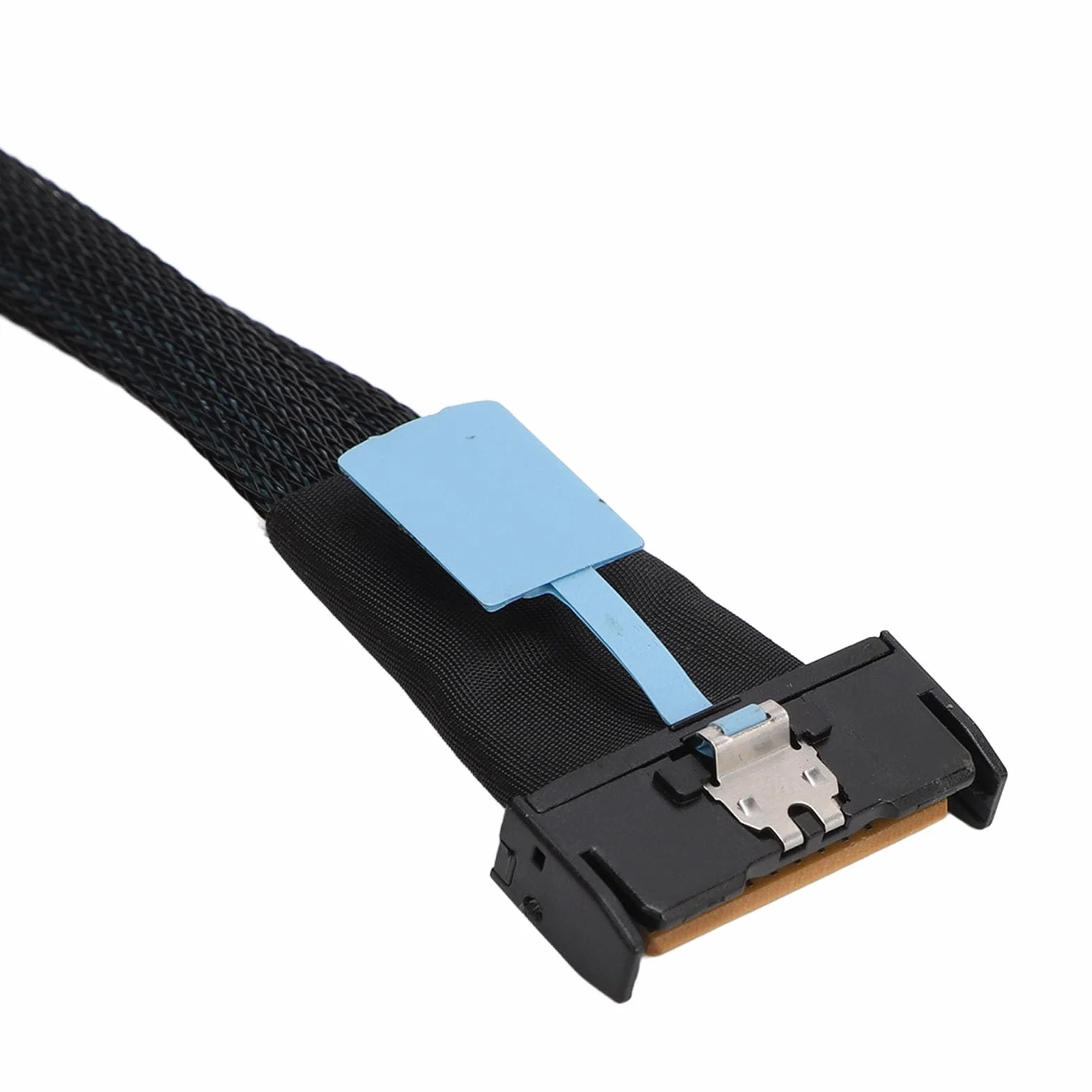 Kabel MCIO 8i do 2*SFF-8643, Przewód MCIO X8 74Pin do Mini SAS HD SFF-8643, Zgodny ze SCSI (SAS), PCIE 5.0, Przesyłania Danych 32GT/s, do Serwerowego Centrum Danych (31,5 cala)