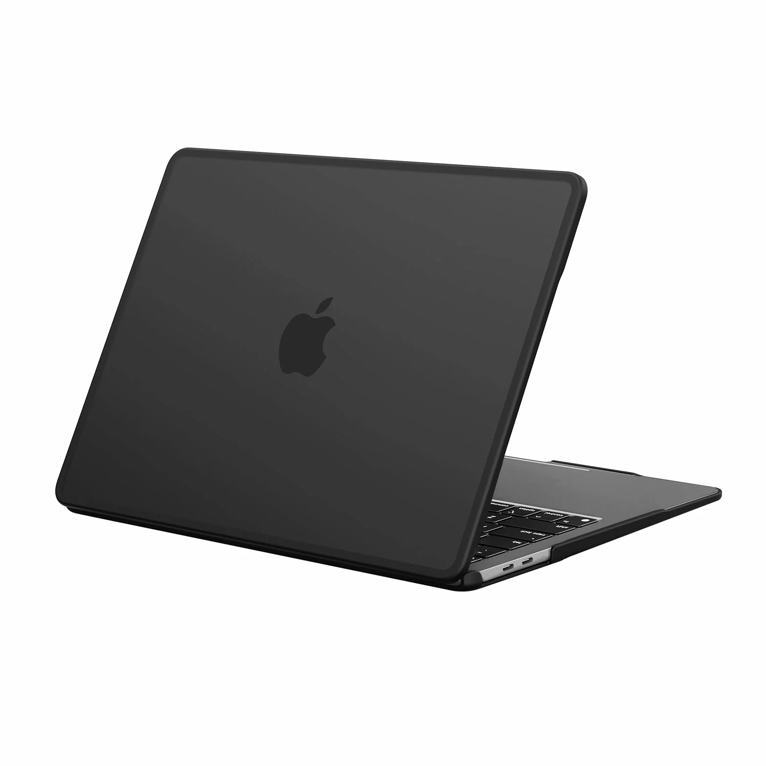 BlueSwan Etui kompatybilne z Macbook Air 13" M1 A2337 A2179 A1932, wydane w latach 2021-2018, Ramka TPU odporna na Pęknięcia + Matowa Osłona PC - Matowa czerń