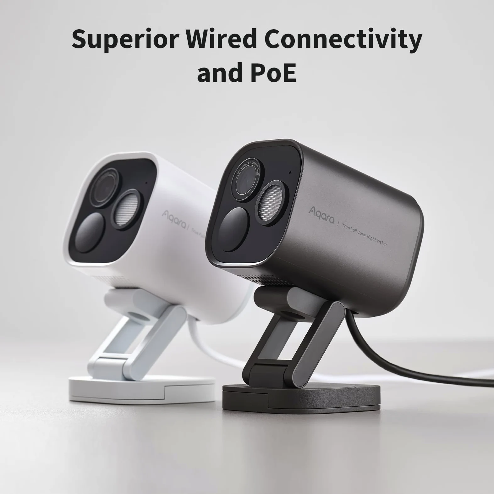 Aqara 4MP Kamera G5 Pro PoE, Zewnętrzna Kamera Bezpieczeństwa z Funkcją Noktowizorem z Prawdziwymi Kolorami, Bezpieczne Wideo HomeKit, Wykrywanie Lokalne, Thread/Zigbee, Obsługa Alexa, Google (Szary)