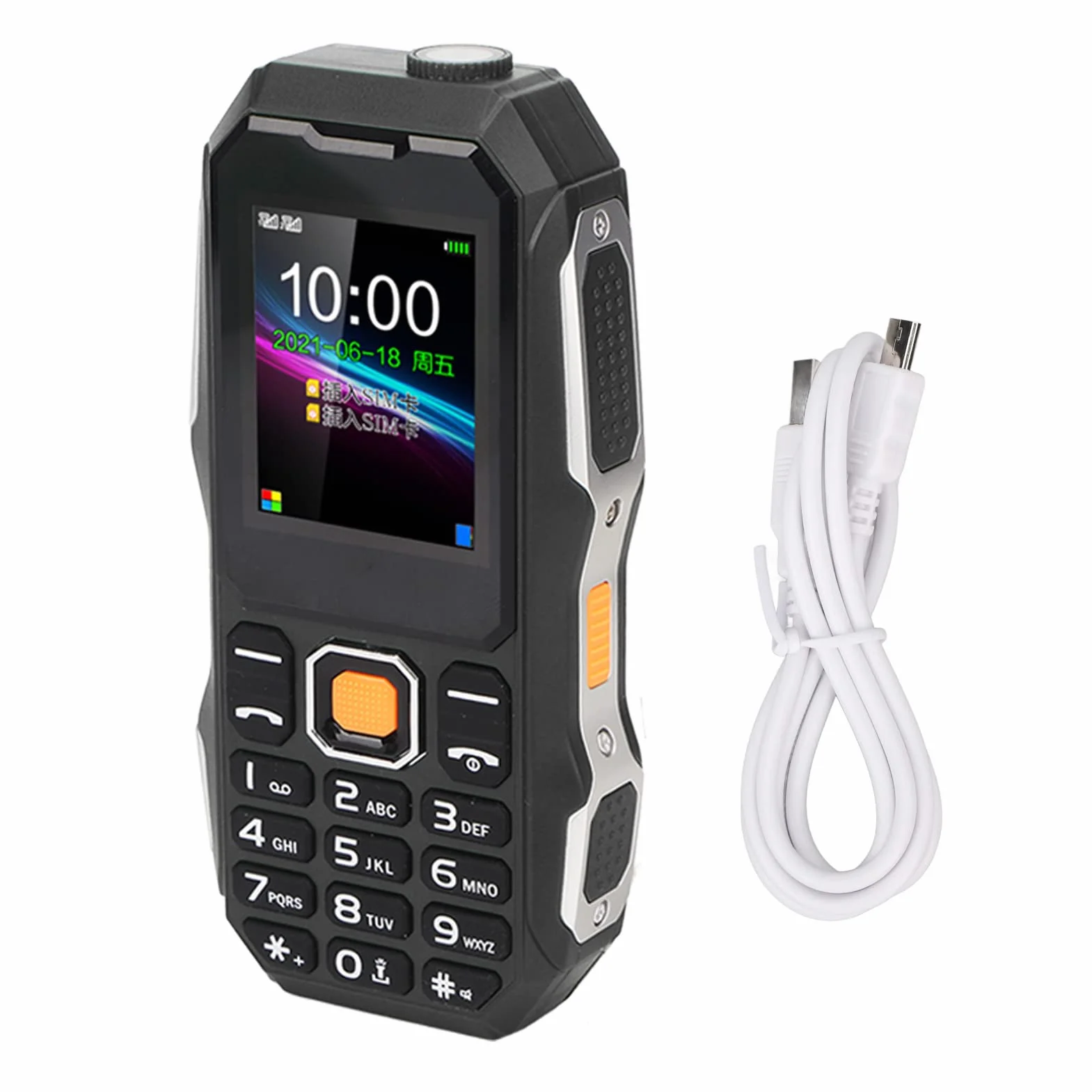 CCYLEZ Starszy telefon komórkowy, aparat 0,3 megapikseli, rodzina telefonów komórkowych dla seniorów, silny sygnał 1,8 cala do słuchania wiadomości (czarny)