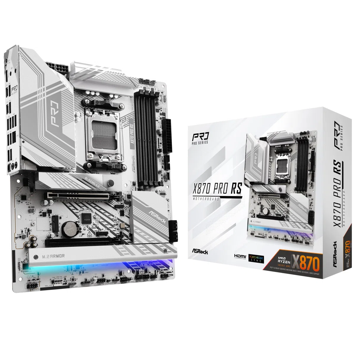 ASRock Płyta główna AMD X870 Pro RS AM5 DDR5 PCIe 5.0 ATX