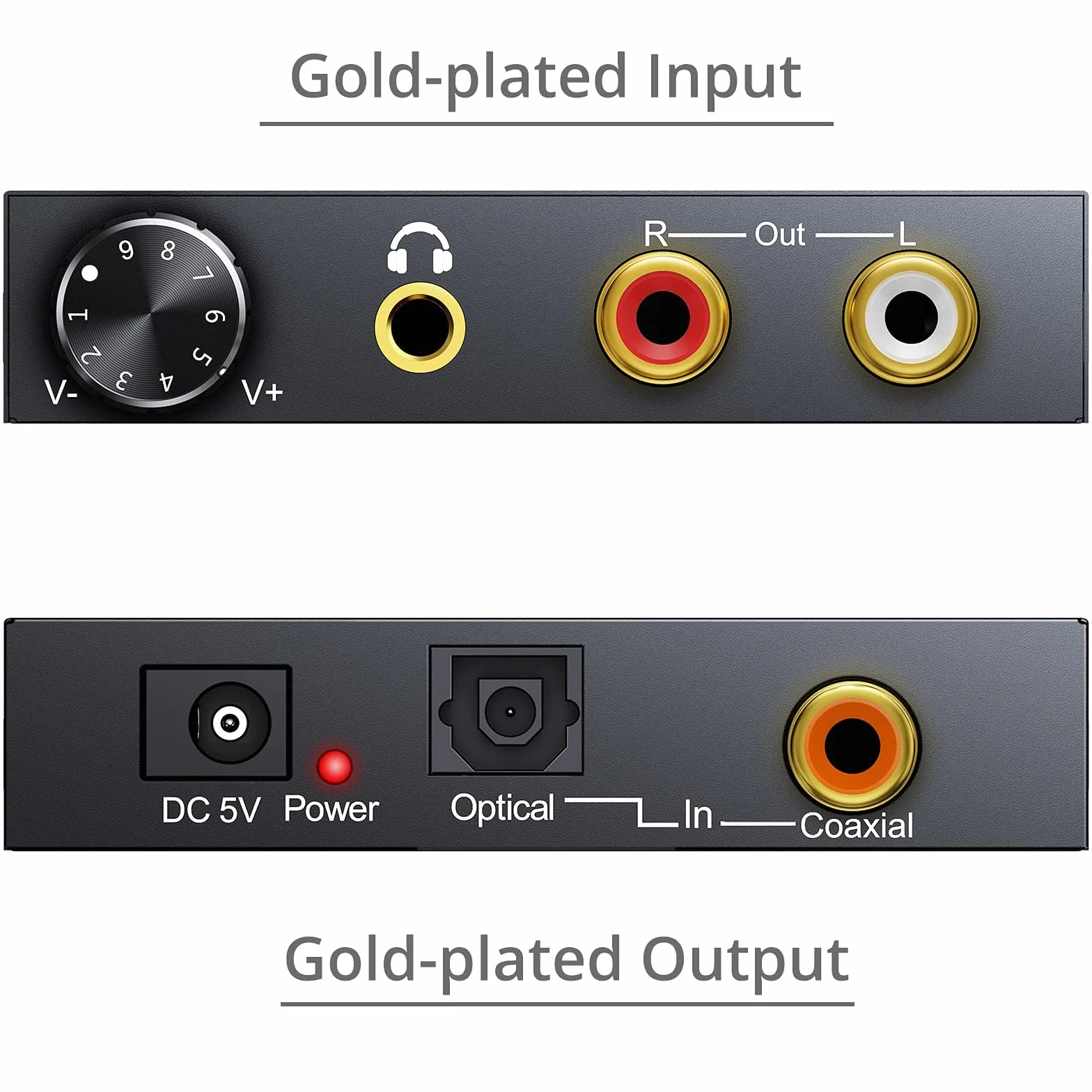 192 kHz DAC konwerter SPDIF optyczny koncentryczny Toslink do analogowego stereo L/R RCA 3,5 mm jack