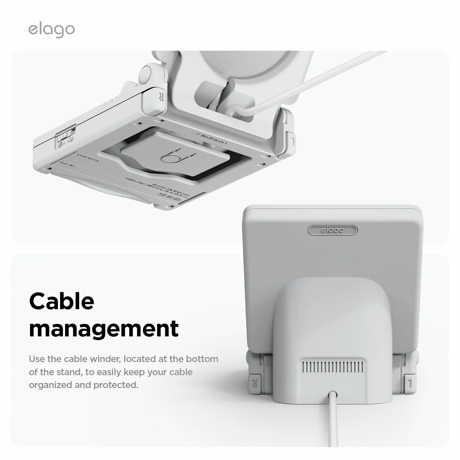elago MS W5 Stojak do ładowania MagSafe, silikonowy, kompatybilny z iPhone 17/16/15/14/13/12
