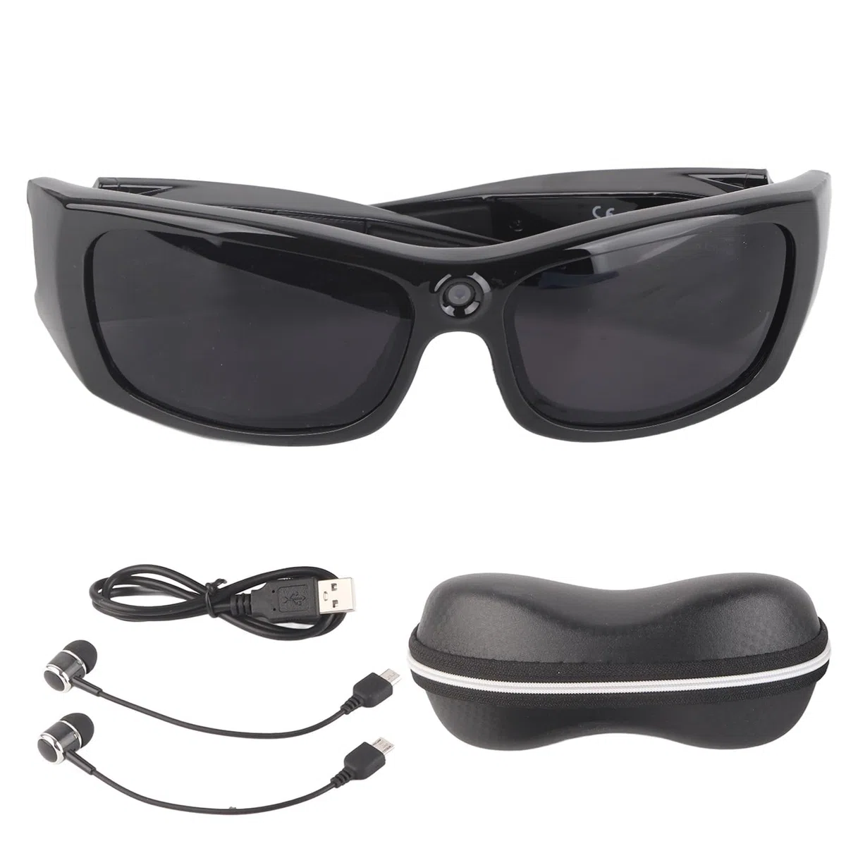 1080p Smart Blueteeth HD Camera HD Soczewki polaryzacyjne Sportowe okulary przeciwsłoneczne, wsparcie połączenia wideo, nadaje się do jazdy na rowerze w pomieszczeniach i podczas jazdy na