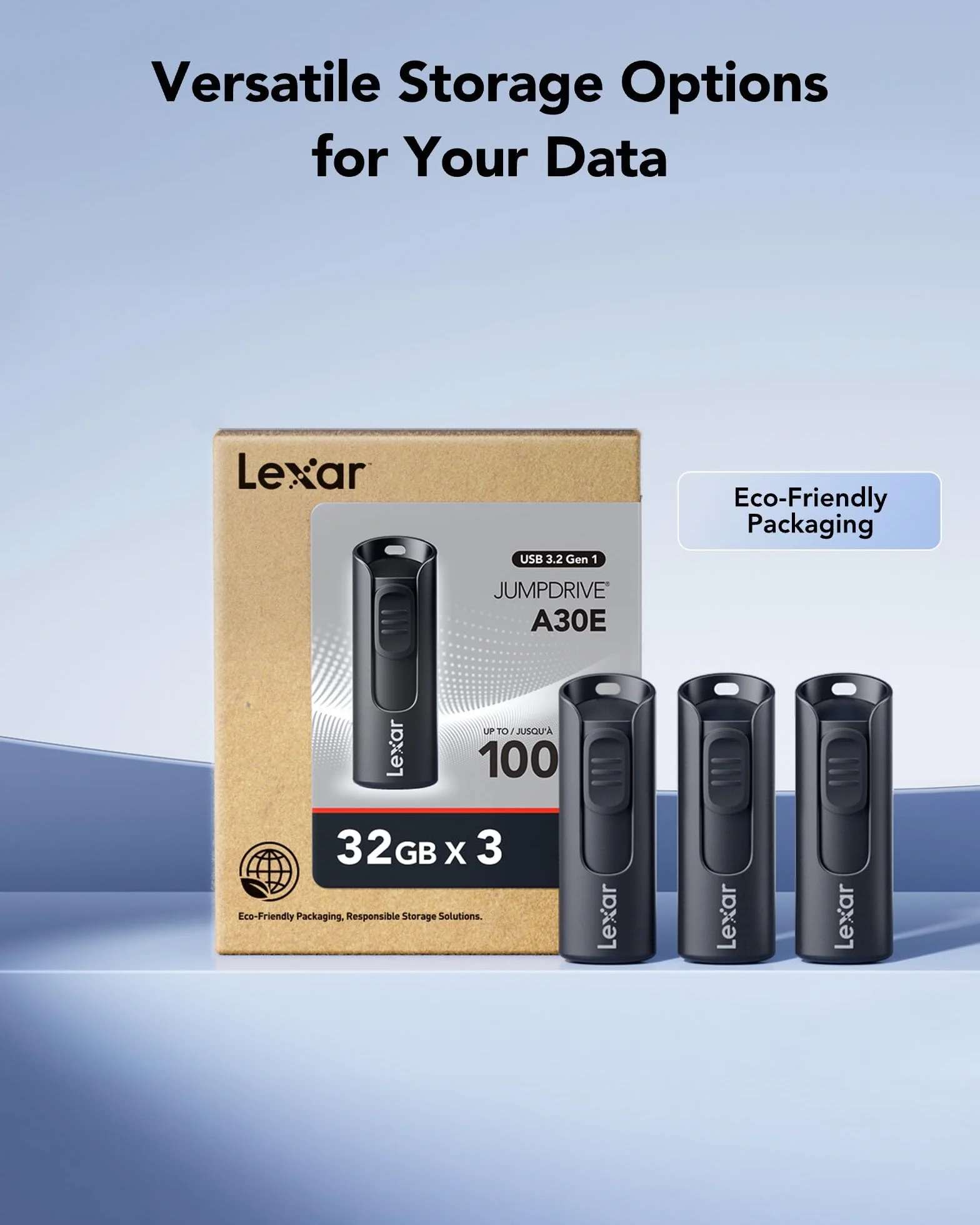 Lexar A30E 32 GB pamięć flash USB 3.2 do 130 MB/s, pamięć do systemów PC i Mac
