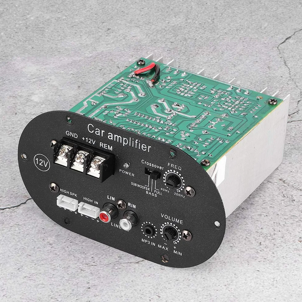 Płytka wzmacniacza do subwoofera, płyta wzmacniacza samochodowego sprzętu audio 120W 12V czysty, pełny ton basowy rdzeń subwoofera samochodowy wzmacniacz głośników stereo