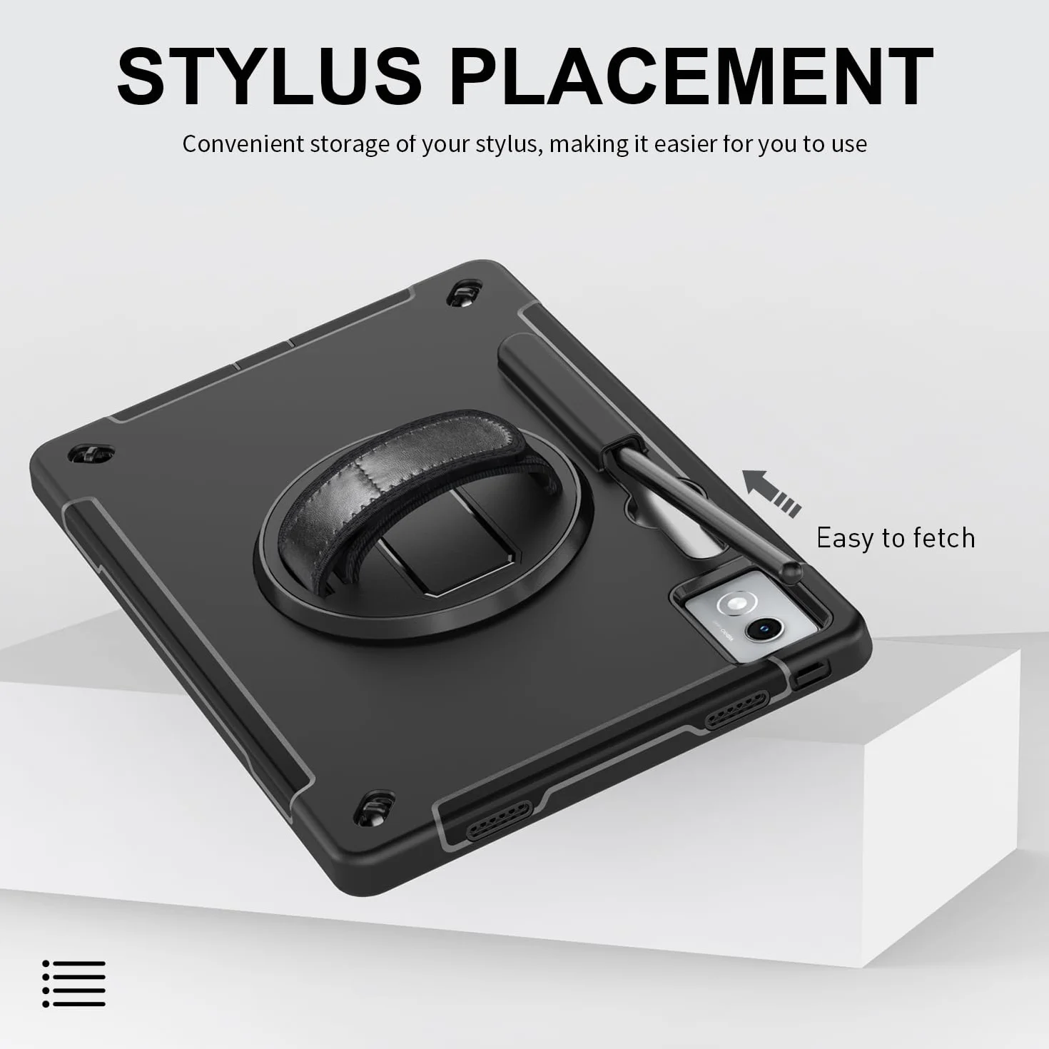 Junfire Wytrzymałe etui do Lenovo Idea Tab Pro 12,7 cala 2025, odporne na uderzenia, obrotowy stojak