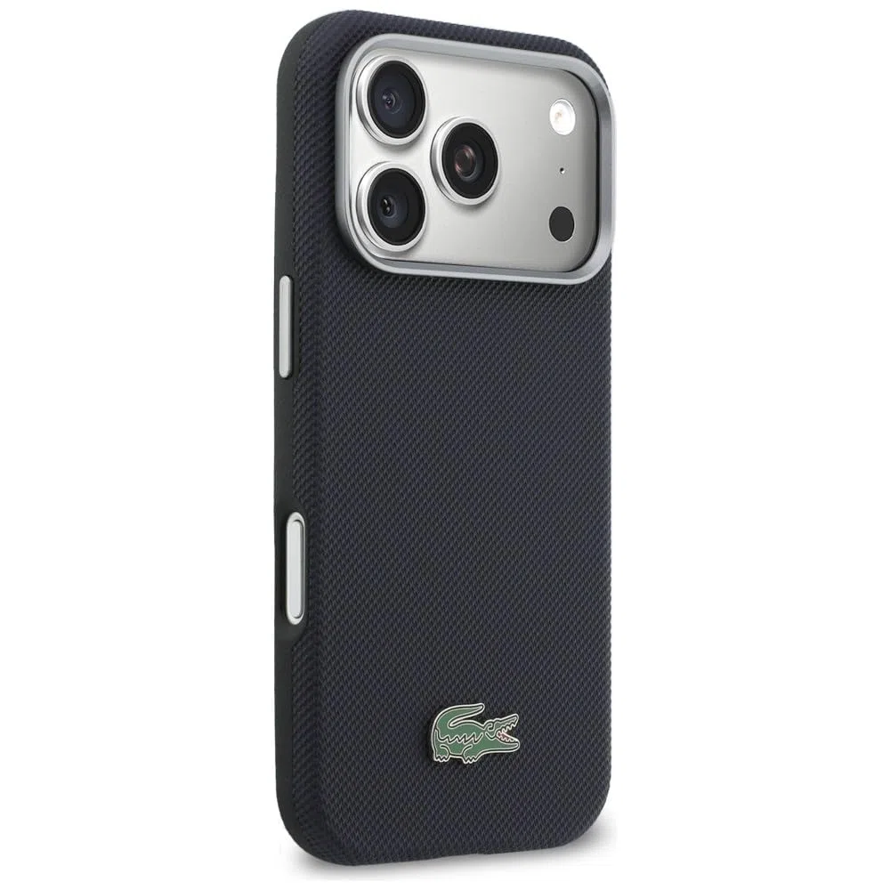 CG MOBILE Lacoste Petit Piqué etui do iPhone 17 Pro Max kompatybilne z MagSafe (granatowe)