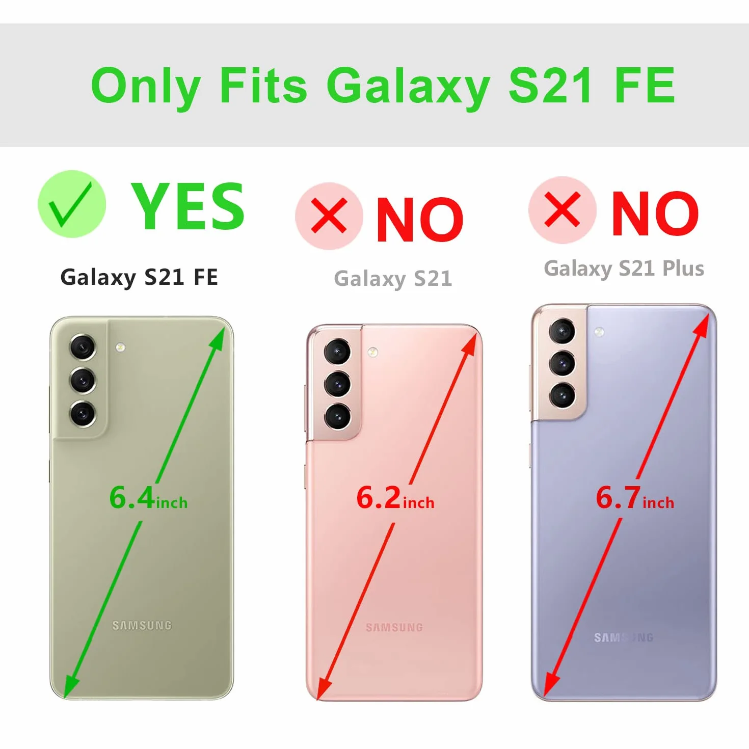 Etui LENSUN do Samsung Galaxy S21 FE 5G, etui z prawdziwej skóry portfel [RFID Blokad] z pamięcią na karty i zapięciem magnetycznym kompatybilne z Samsung S21 FE 5G- czarne (S21FE-JT-5BK)