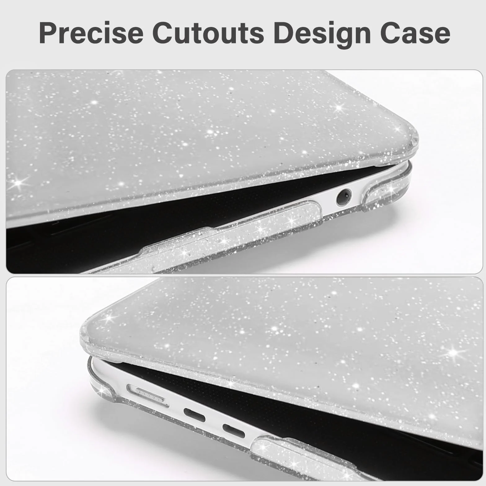 MOSISO Etui kompatybilne z MacBook Air 34.5 cm 2022-2024 M3 A3113 M2 A2681 twarda obudowa z tworzywa sztucznego przezroczysta