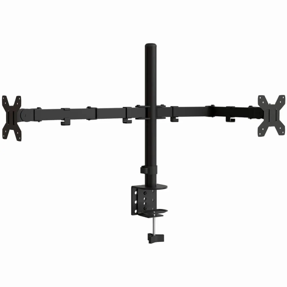 ShGaxin VESA Czarny podwójny stojak na monitor ze stali 75/100 mm, stojak na ekran komputera, stojak na monitor biurko, akcesoria biurowe, akcesoria biurkowe, podstawa monitora - 358002