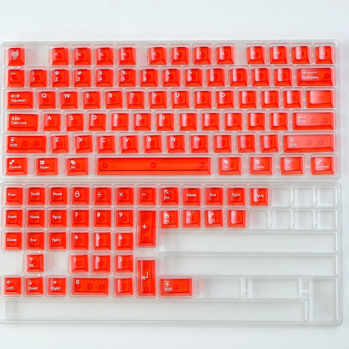 114 klawiszy przezroczyste nasadki na klawisze PC Cherry Profile Red Keycap Set Fit for Cherry Mx Switches klawiatura mechaniczna