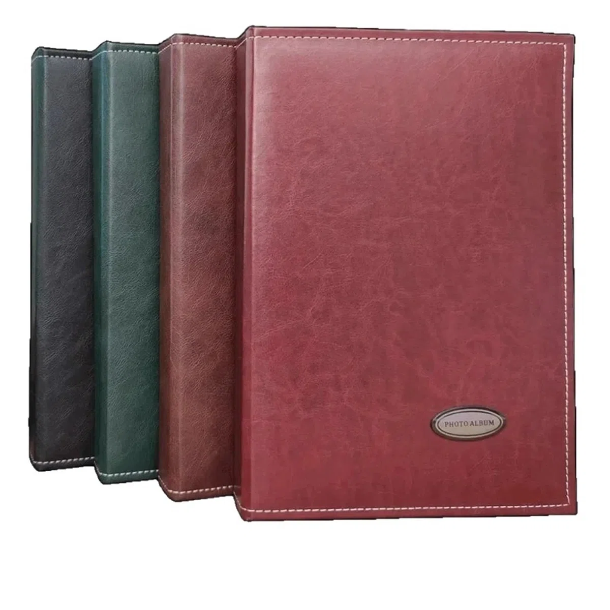 Etui na karty fotograficzne z PU Interleaf Album 240 kieszeni | Wielokolorowy na rocznicę rodzinną: 6-calowy album na zdjęcia z PU, 240 kieszeni(Black)