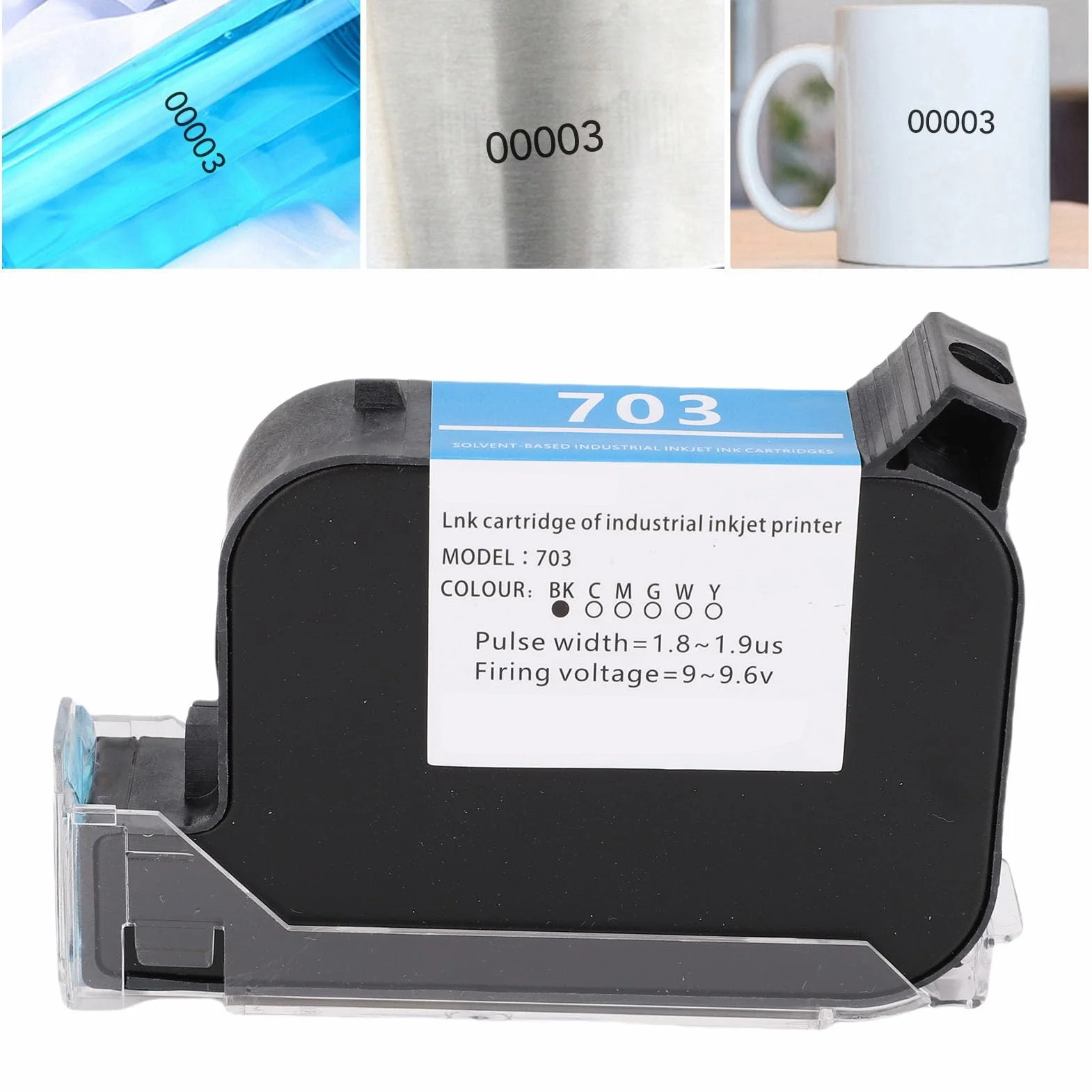 Kaseta do Drukarki Ręcznej Atramentu Atramentowego, 42 Ml Czarnego Szybkiego Suszenia 12,7 Mm Wymiana Kasety z drukarką, do SC12 SC12T CP12 CP12W SC12KJ