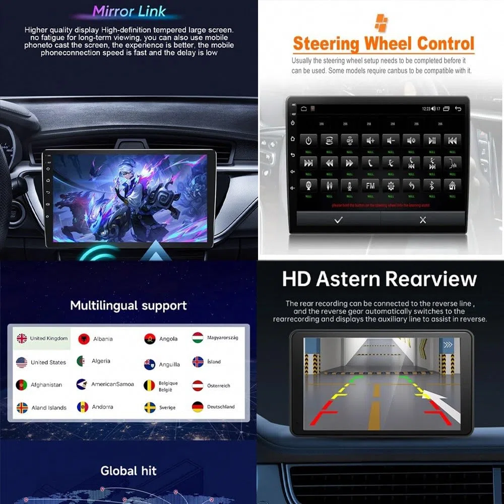 Car Multimedia Player dla Hyundai NF 2004-2008 9 Inch Android 15 Car Navigation with Gps Wifi Bt Fm For, 8 Core 8G+128G