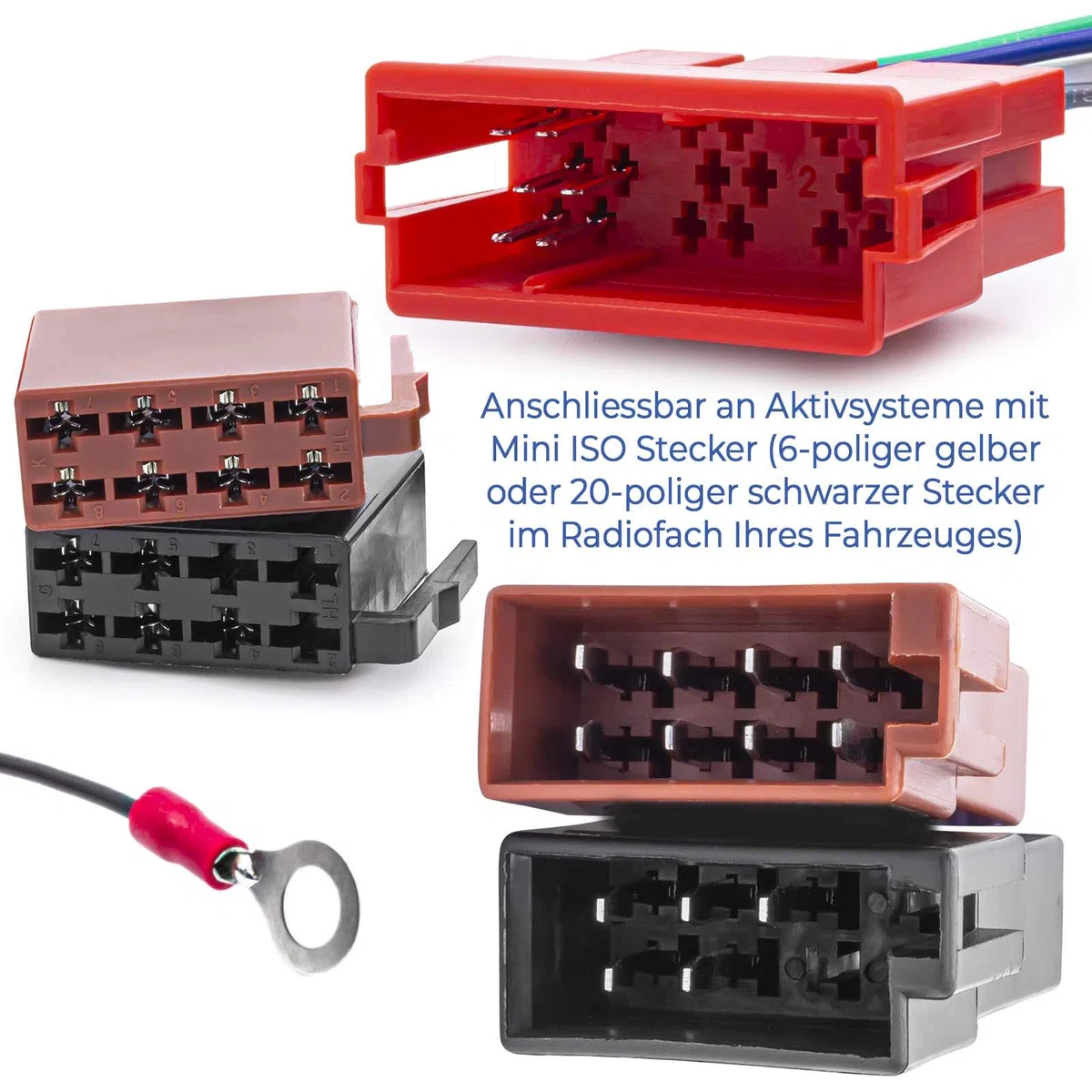 Adapter kabel samochodowy system aktywny ISO do Audi VW Seat Bose DSP
