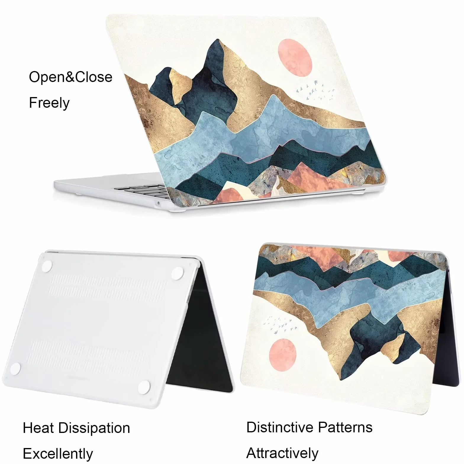 Etui do MacBook Air 13.6 2022 Etui MacBook Air M2 2022 A2681, etui ochronna twardego tworzywa sztucznego i osłona klawiatury do macbook air 13.6 - Góra