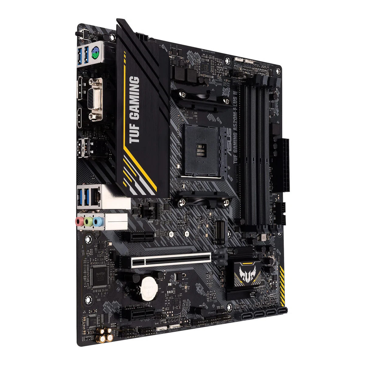 ASUS TUF GAMING A520M-PLUS II Micro-ATX płyta główna do gier (AMD A520 Ryzen AM4 z obsługą M.2, USB 3.2 Gen.1, SATA 6 Gbit/s, Aura 2.Gen)