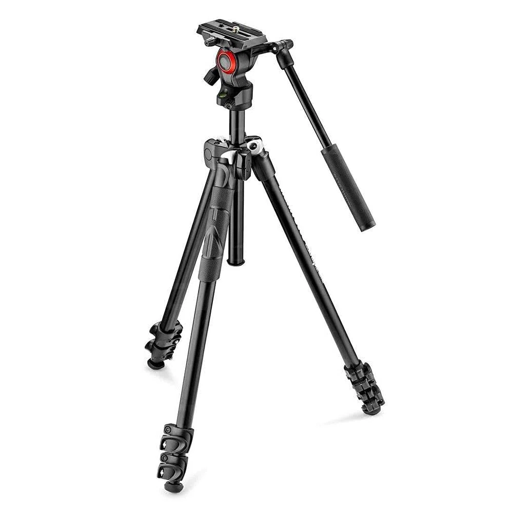 Manfrotto, Aluminiowy statyw MK290LTA3-V z głowicą Befree Live Fluid, czarny, do kamery, aparatu, 2000 g, obciążenie 4 kg