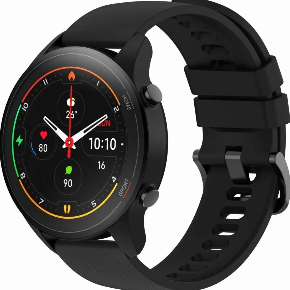 Xiaomi Mi Watch Smartwatch (wyświetlacz AMOLED-HD 1,39", pomiar i monitorowanie zawartości tlenu we krwi, tętno, poziom stresu, cykl snu; GPS; 17 trybów sportowych; 5 ATM; 16 dni pracy baterii)