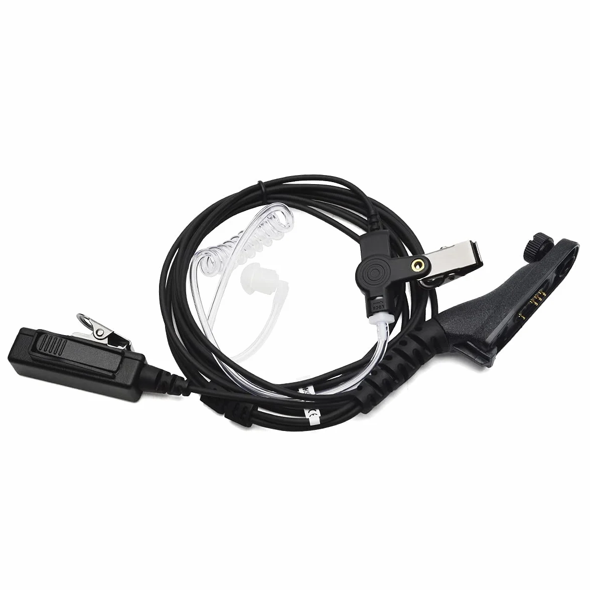Mikrofon słuchawkowy PTT Earmold do Motorola DP3400 XIRP8200 Radio dwukierunkowe czarny