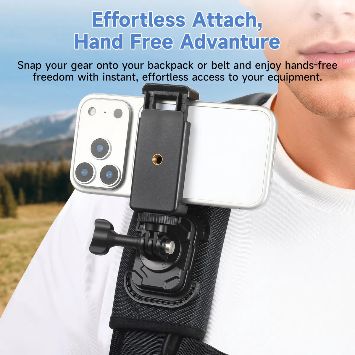 Selfie Stick Holster plecak Clip Mount dla insta360 X5 X4 Air dla gopro Hero 13 12 MAX 2 Pasek dla DJI Osmo 360 Akcja 6 5 Kieszenia 3 Akcesoria | Uchwyt kompatybilny z GoPro Lit Hero 13 12 MAX 2 |rzep do DJI Osmo 360 Action 6 5 Pocket 4 3