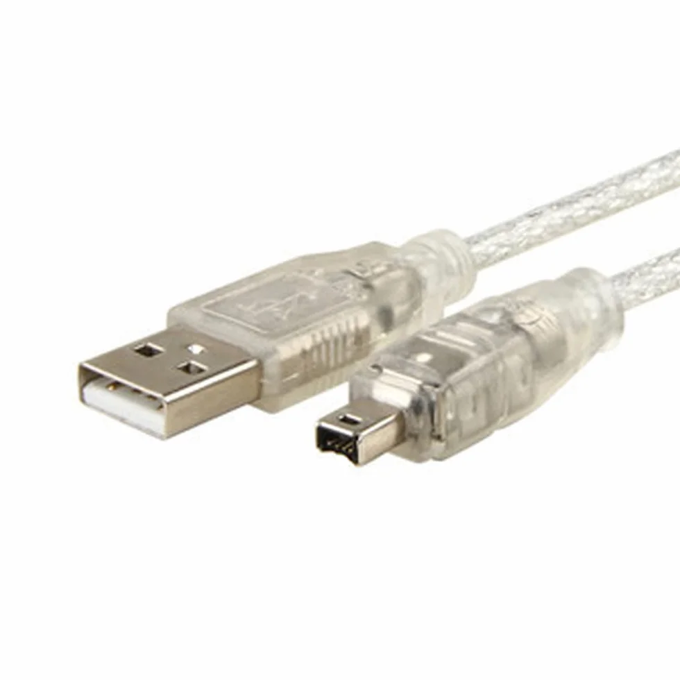 USB męski na Firewire IEEE 1394 4-pinowy męski kabel adaptera iLink do DCR-TRV75E DV 1 m kabel USB Firewire