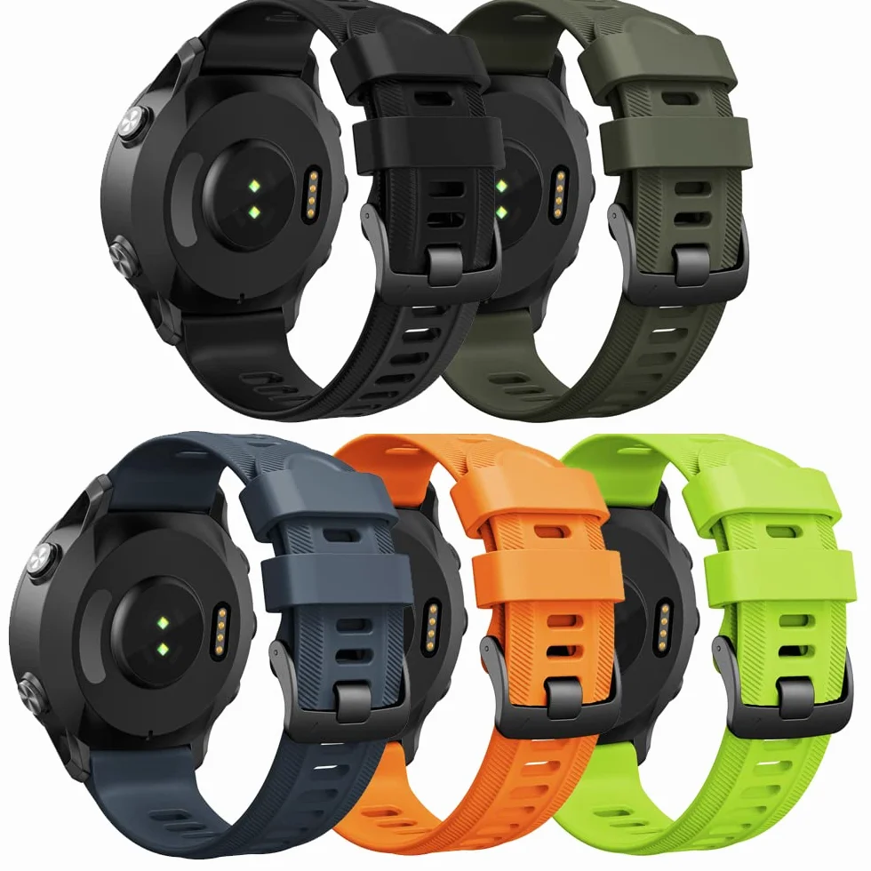 Pasek do zegarka kompatybilny z Garmin Forerunner 955 / Forerunner 945/935, 22 mm, silikonowy pasek zapasowy do Fenix 7 / Fenix 6 / Fenix 5 / Epix 2 / Approach S62
