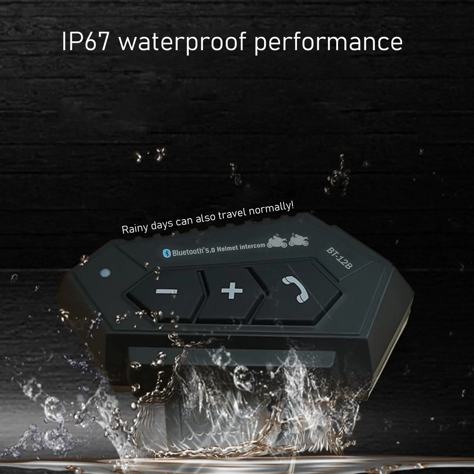 Zestaw głośnomówiący Bluetooth do kasku motocyklowego BT 2000 mAh