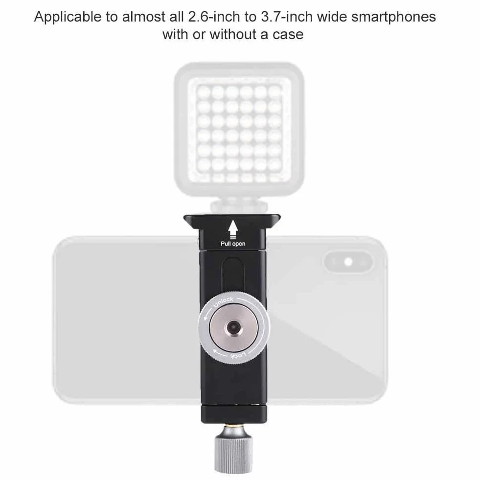 Adapter statywu do smartfona, uniwersalny stop aluminium, adapter do telefonów komórkowych z gniazdem jaskółczy ogon, adapter do uchwytu na telefon komórkowy