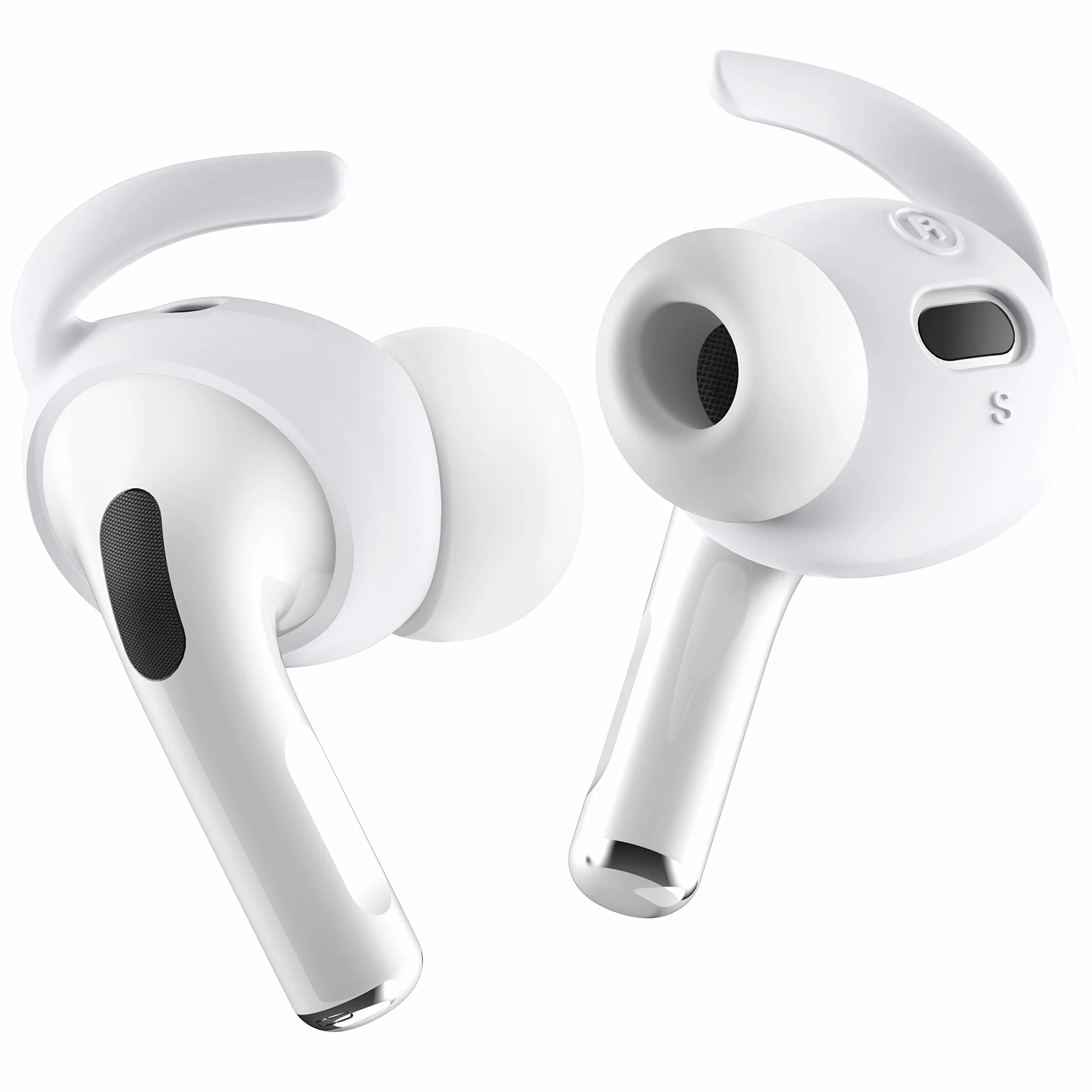 elago [4 pary] Etui na haczyki uszne kompatybilne z AirPods Pro 2-Ear Hook, wygodne i bezpieczne dopasowanie, ulepszona jakość dźwięku (niebieski fosforyzujący)