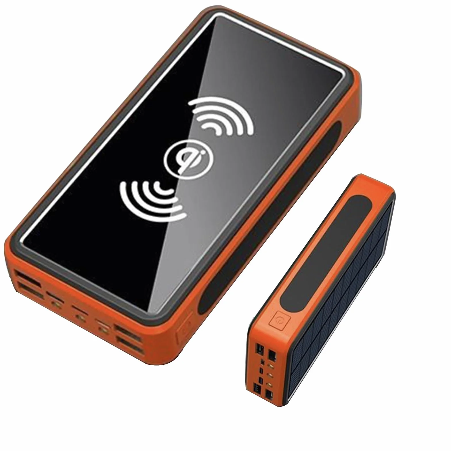 Przenośna ładowarka o dużej pojemności 100000 mAh, powerbank, 4 wyjścia, 2 wejścia, szybkie ładowanie, zewnętrzny akumulator do smartfonów, tabletów, aparatu (pomarańczowa)