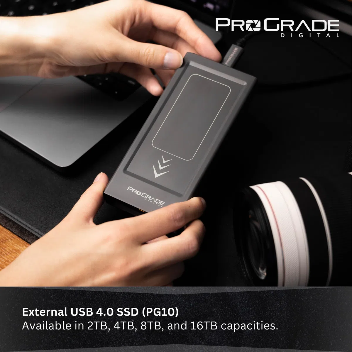 Dysk zewnętrzny SSD ProGrade Digital Professional 4TB v2 USB 4.0, stała prędkość transferu 2500 MB/s (PG10)