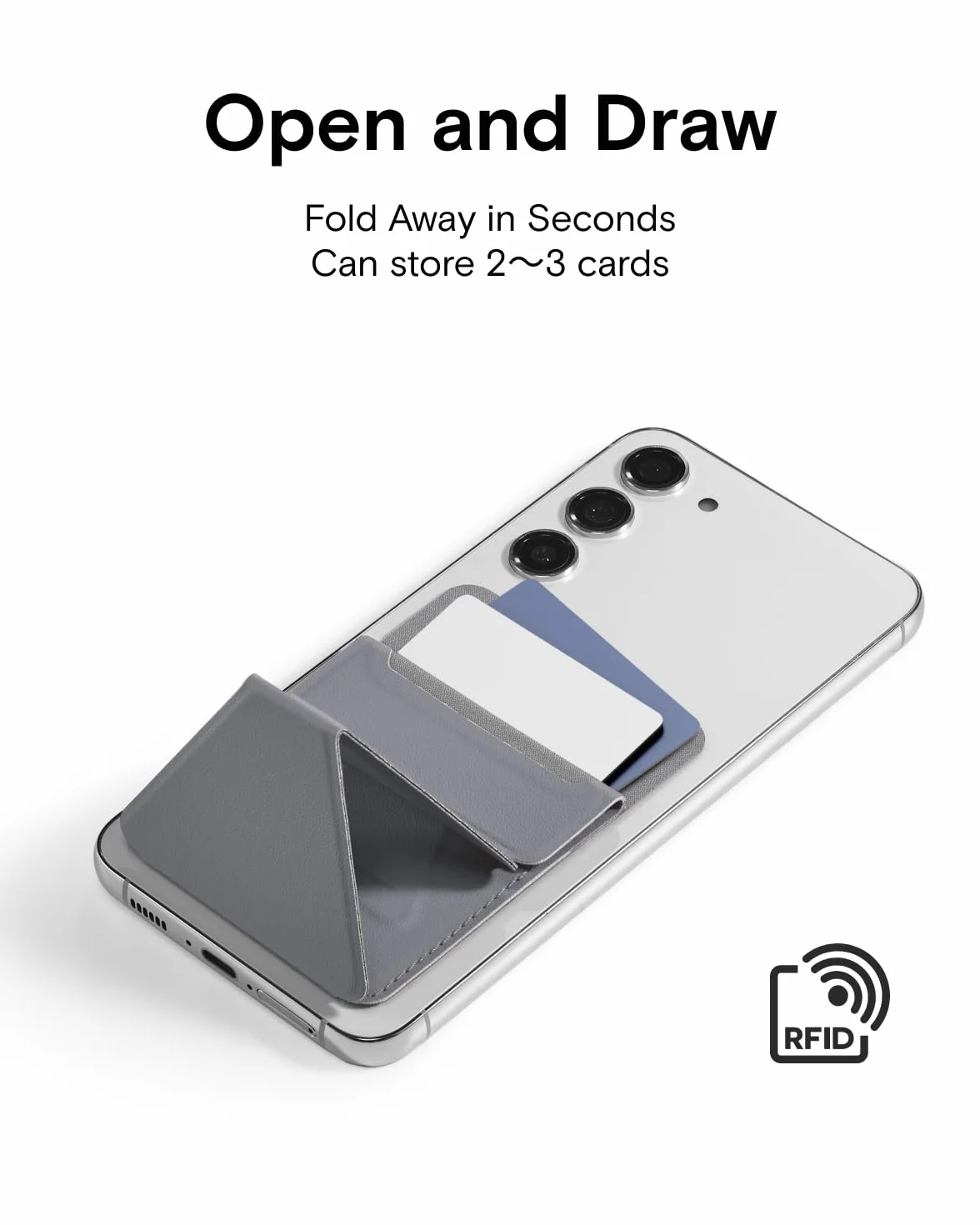 MOFT Samoprzylepny stojak na karty telefon komórkowy, Cool Gray, Minimalistyczny