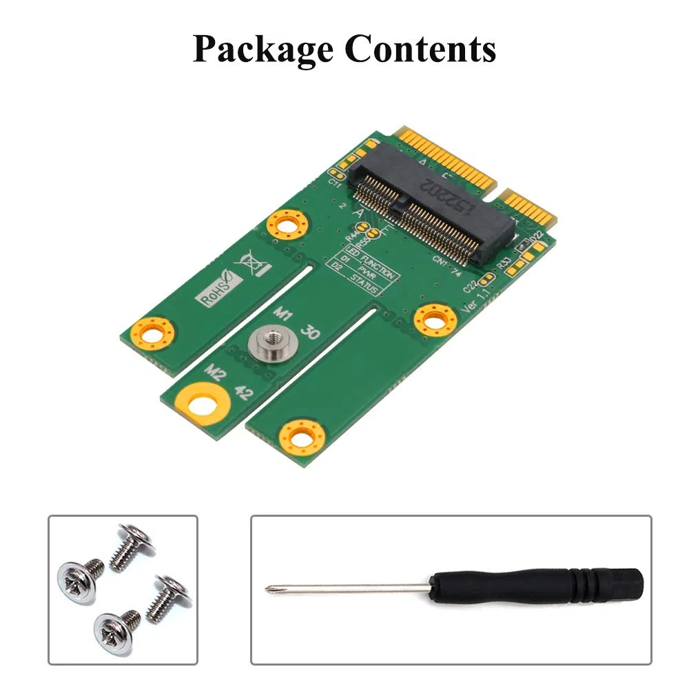 HLT m.2 (NGFF) do mPCIe (PCIe + USB) adapter