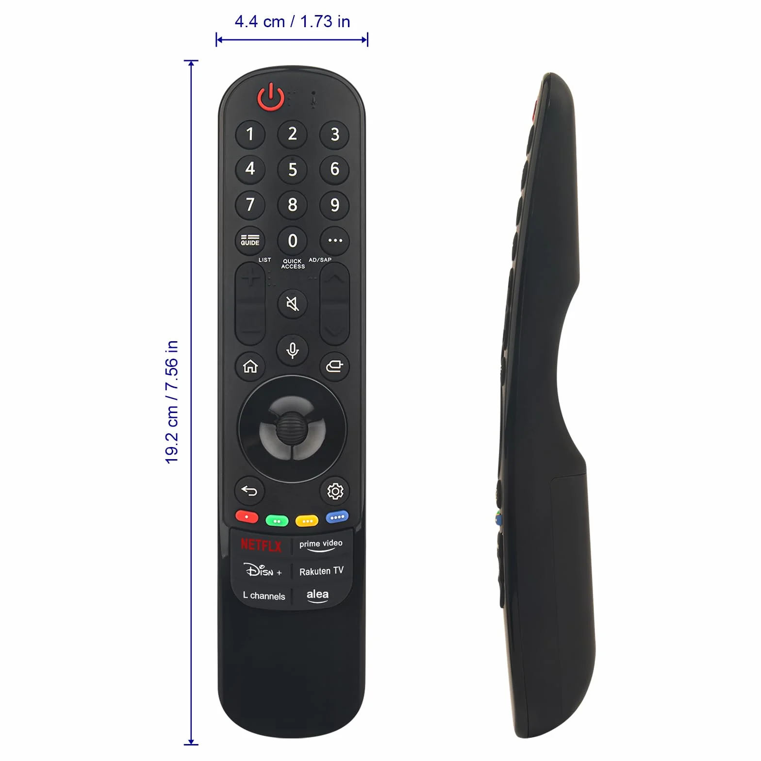 AULCMEET AKB76045003 pilot zamiennik do LG TV z funkcją głosową MR24GA MR23GA MR22GA MR21GA
