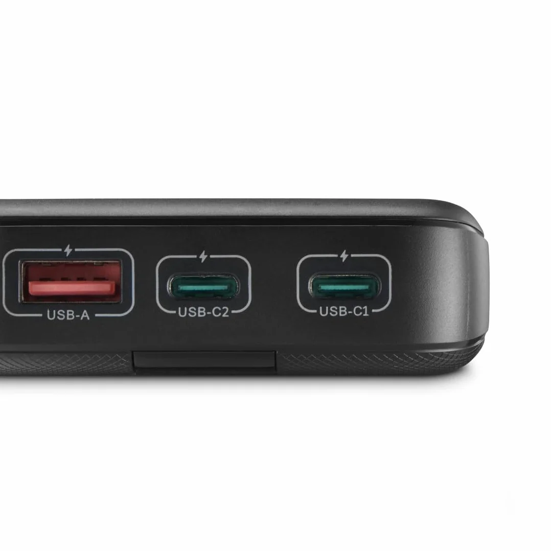 Hama Power Pack do ładowania telefonu 20000 mAh (powerbank, szybkie ładowanie, 2 x USB C, USB C, pojemny, lekki, ładowarka, Power Delivery, Qualcoom Quick Charge, Fast charge) antracyt