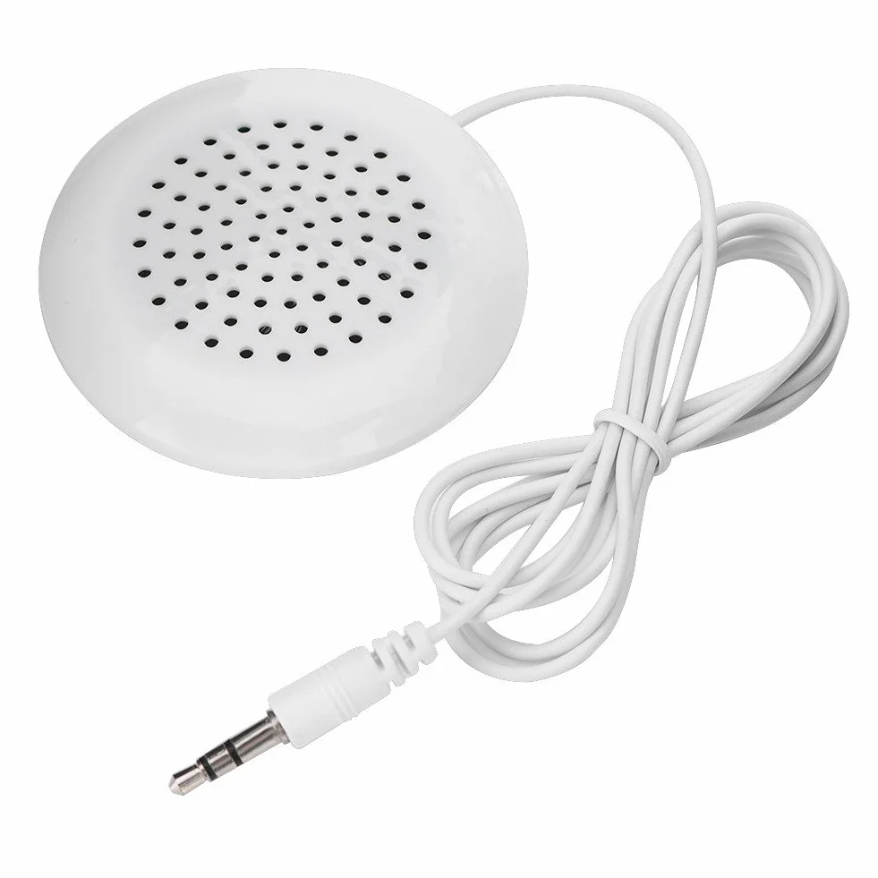 Przenośne głośniki liniowe Głośnik na poduszkę, mini głośnik 3,5 mm, głośnik pod poduszką do telefonu MP3 Przenośna płyta CD (biała), Głośnik Mini głośnik Przenośny głośnik 3 5 mm Poduszkowy głoś