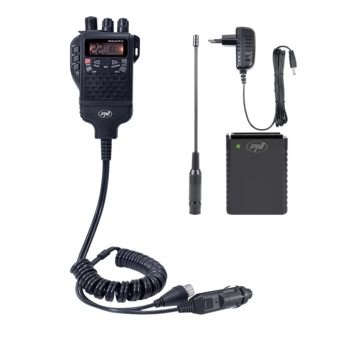 CB Radio PNI Escort HP 62 i PNI PB-HP62 zestaw akcesoriów