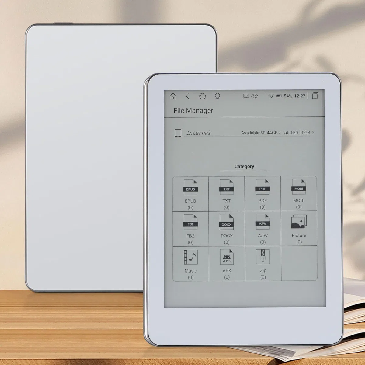 Generic Czytnik E-booków, 6-calowy Czytnik E-booków 300PPI 64 GB EMMC (WHITE)