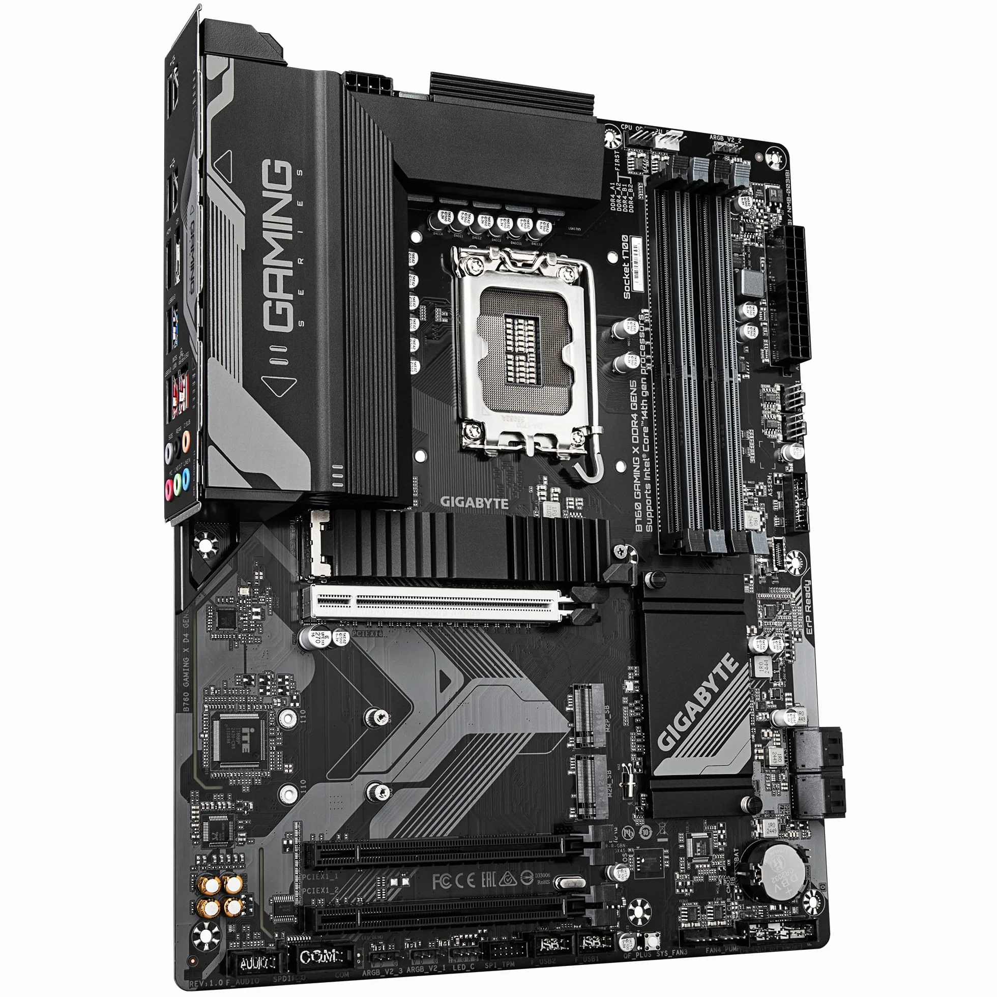 GIGABYTE Płyta główna B760 GAMING X DDR4 GEN5 - obsługuje procesory Intel Core 14. generacji, 8+1+1 fazy VRM, do 5333 MHz DDR4 (OC), 3xPCIe 4.0 M.2, 2.5 GbE LAN, USB 3.2 Gen 2