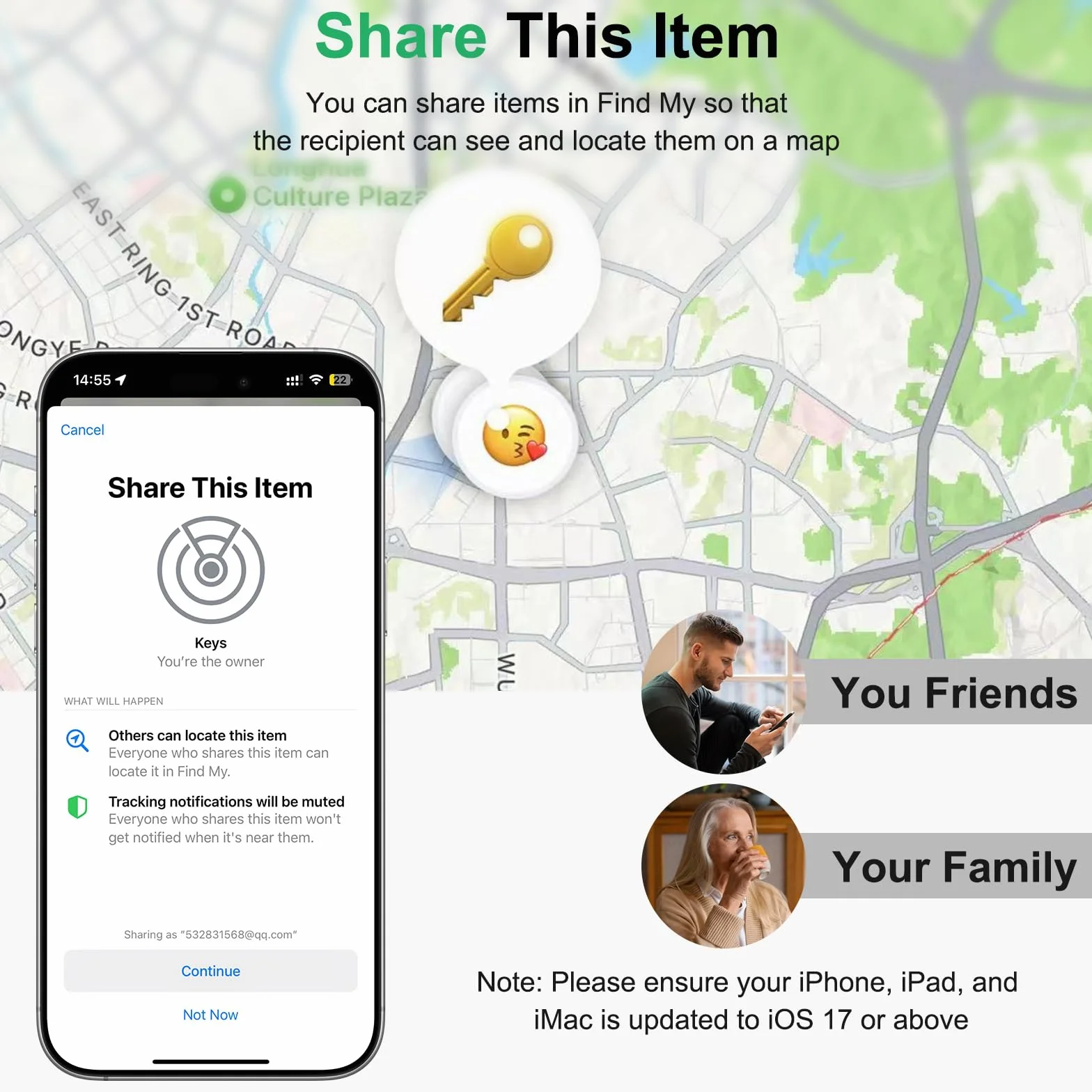 Smart Air Tracker Tag kompatybilny z Apple Where is? (tylko iOS) Bluetooth Lokalizator Key Finder 4-Pack Biały