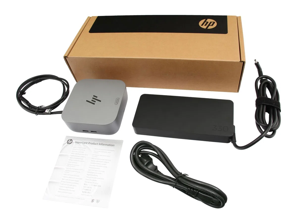 AW5M5UT#ABB HP TB4 Ultra 280W G6 Dock Thunderbolt 4 Replikator portów | inkl. 330W zasilacz dla Elite Dragonfly G3, x360 1040 G9, 830 G9, 860 G9, 865 G9, Spectre x360 16-f0000, ZBook Studio 16 G9